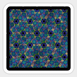 Cute Attractive Spiral Geometric Flower Symmetry Pattern Sticker